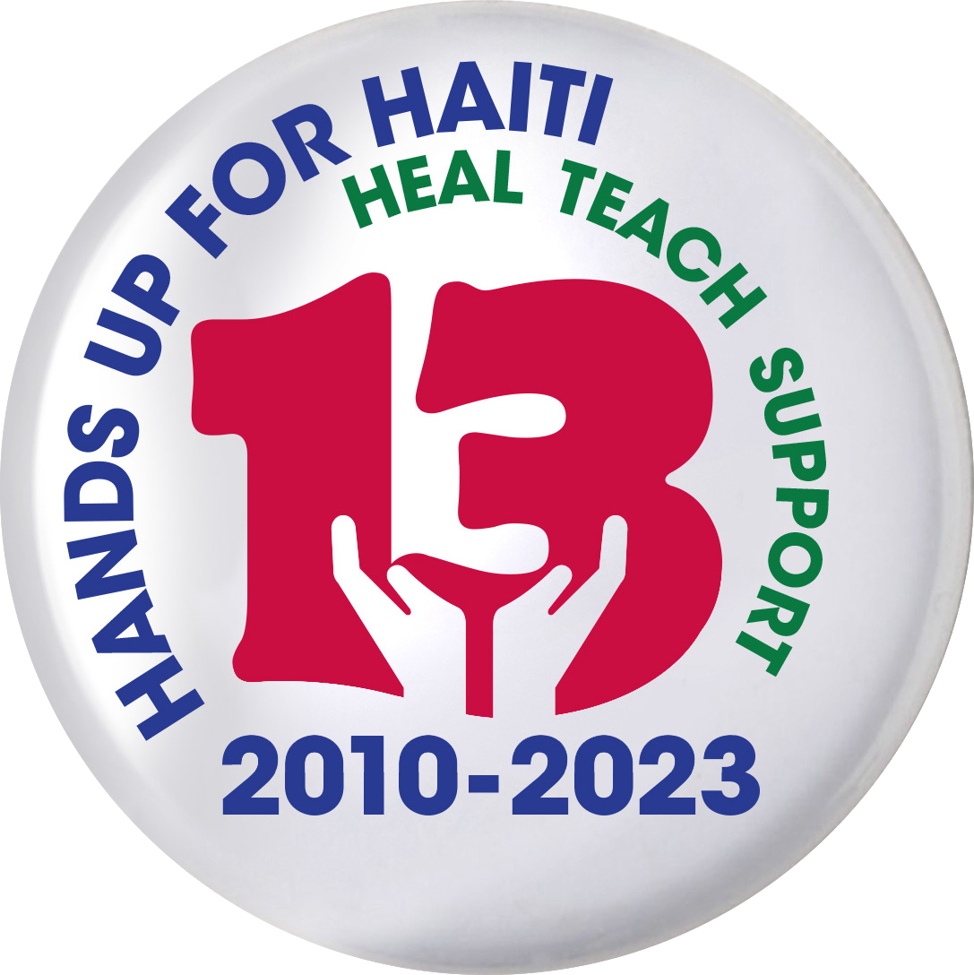 Hands up for Haiti 13 year logo